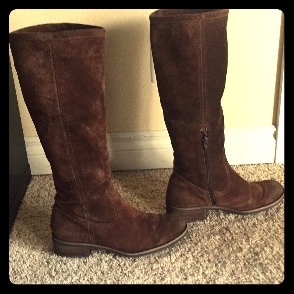 Franco Sarto brown suede boots